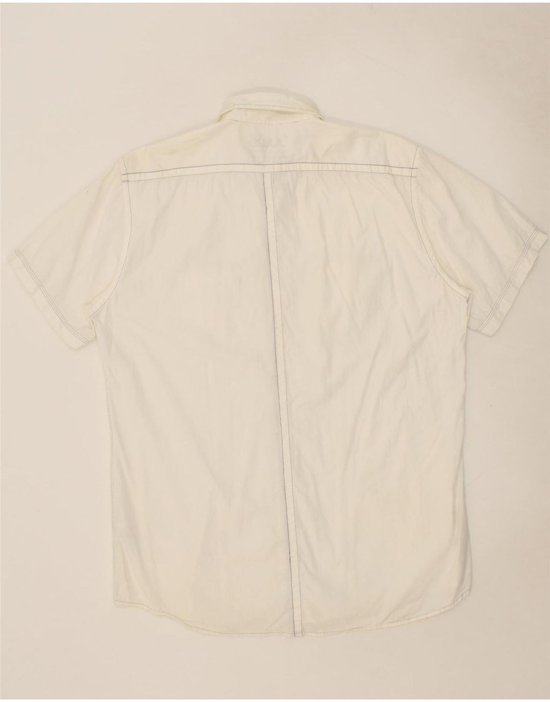 JULES Mens Regular Fit Short Sleeve Shirt XL White Cotton Vintage Jules and Second-Hand Jules from Messina Hembry 