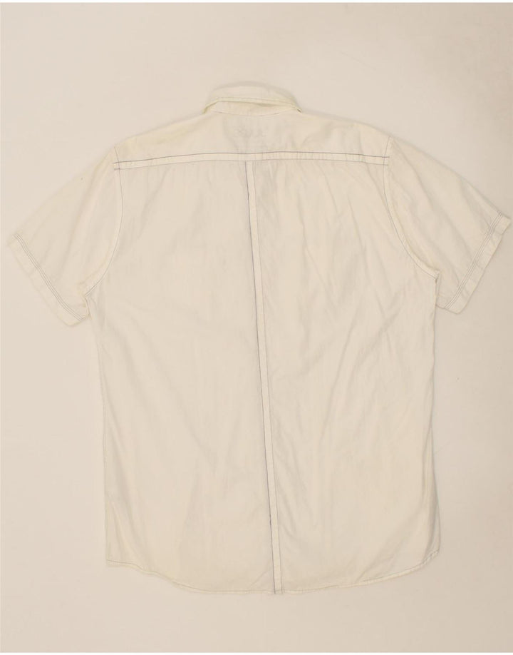 JULES Mens Regular Fit Short Sleeve Shirt XL White Cotton Vintage Jules and Second-Hand Jules from Messina Hembry 