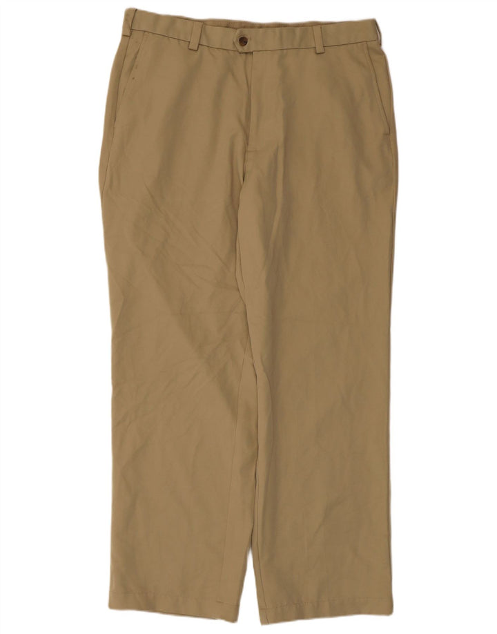 Izod Herre Golf Straight Suit Bukser W36 L32 Beige Polyester