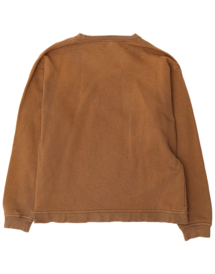 Timberland Herren Grafik-Sweatshirt-Pullover aus mittelbrauner Baumwolle