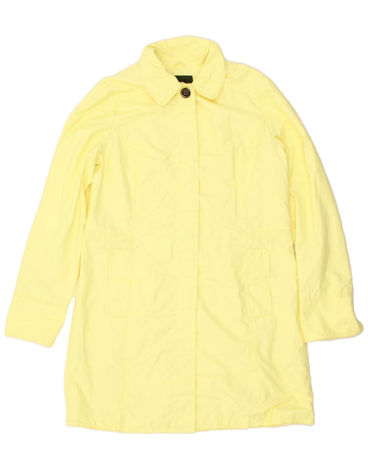 EDDIE BAUER Womens Tall Overcoat UK 16 Large Yellow Cotton Vintage Eddie Bauer and Second-Hand Eddie Bauer from Messina Hembry 