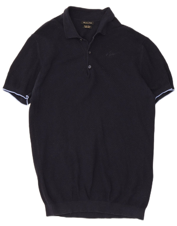 Massimo Dutti Polo Homme Grand Bleu Marine Coton