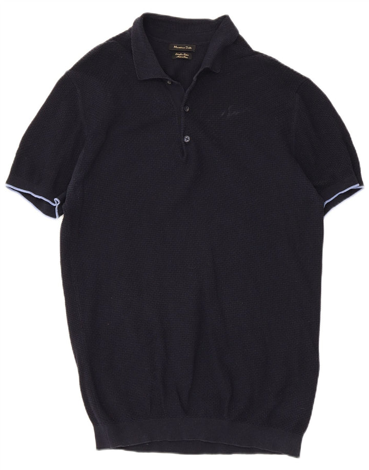 Massimo Dutti Polo Homme Grand Bleu Marine Coton