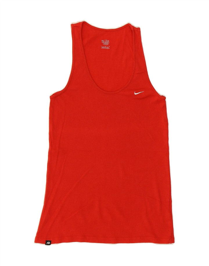 NIKE Womens Vest Top UK 14 Large Red Vintage Nike and Second-Hand Nike from Messina Hembry 