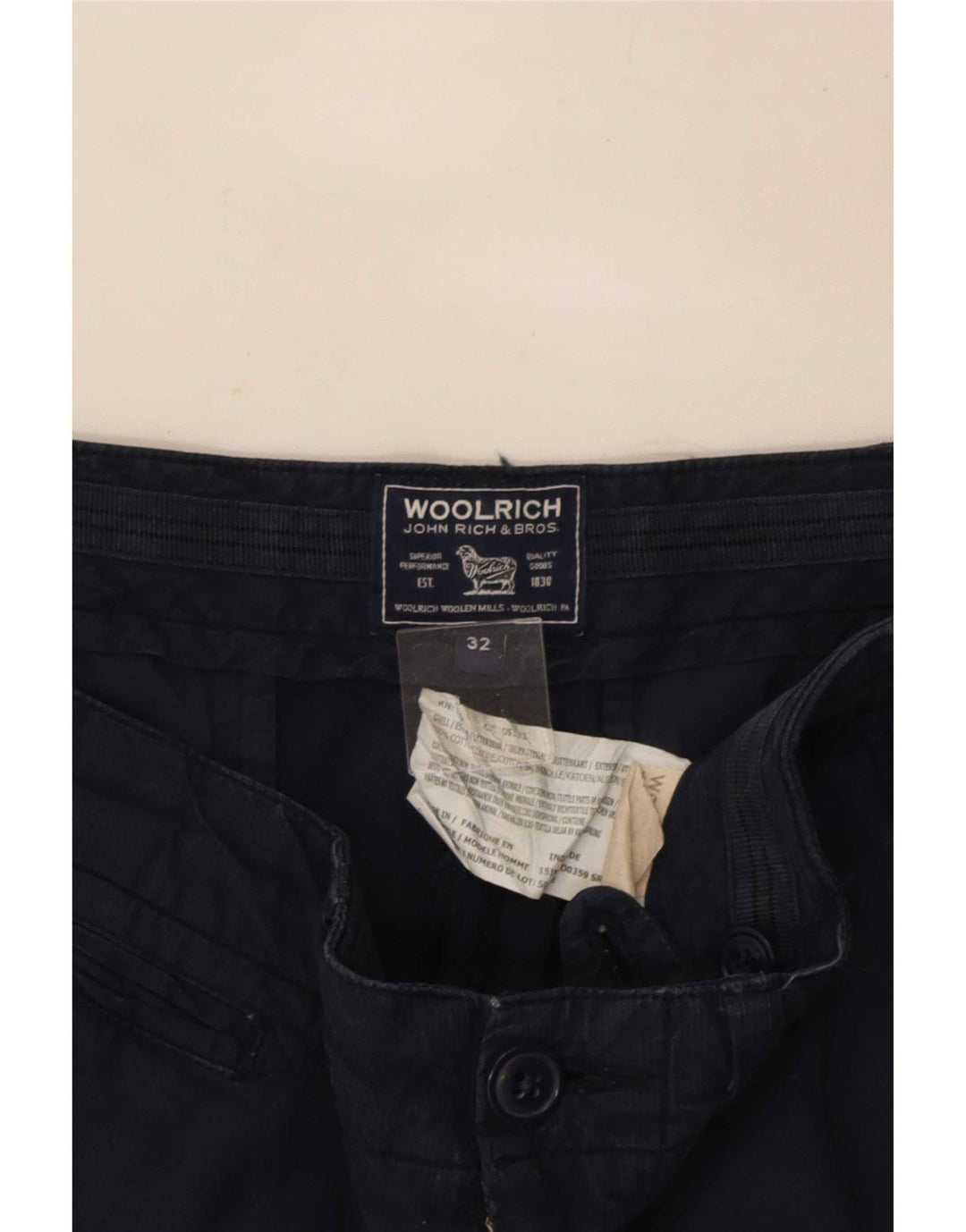 Woolrich Mens Casual Shorts W32 Medium  Navy Blue