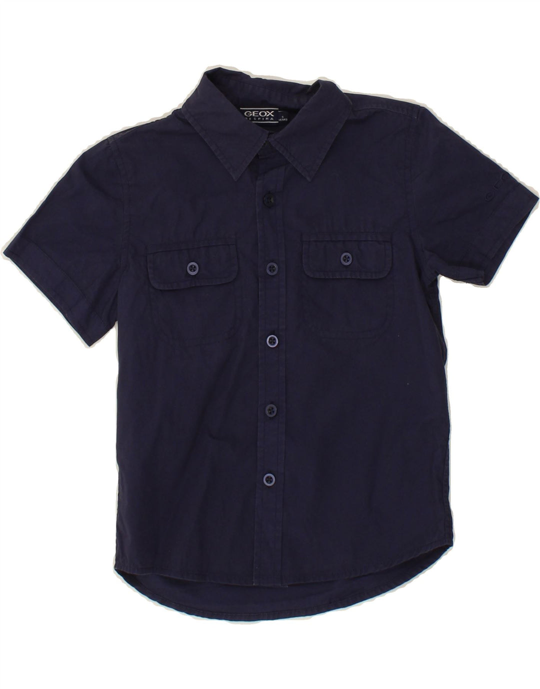 GEOX Boys Short Sleeve Shirt 4-5 Years Navy Blue Vintage Geox and Second-Hand Geox from Messina Hembry 