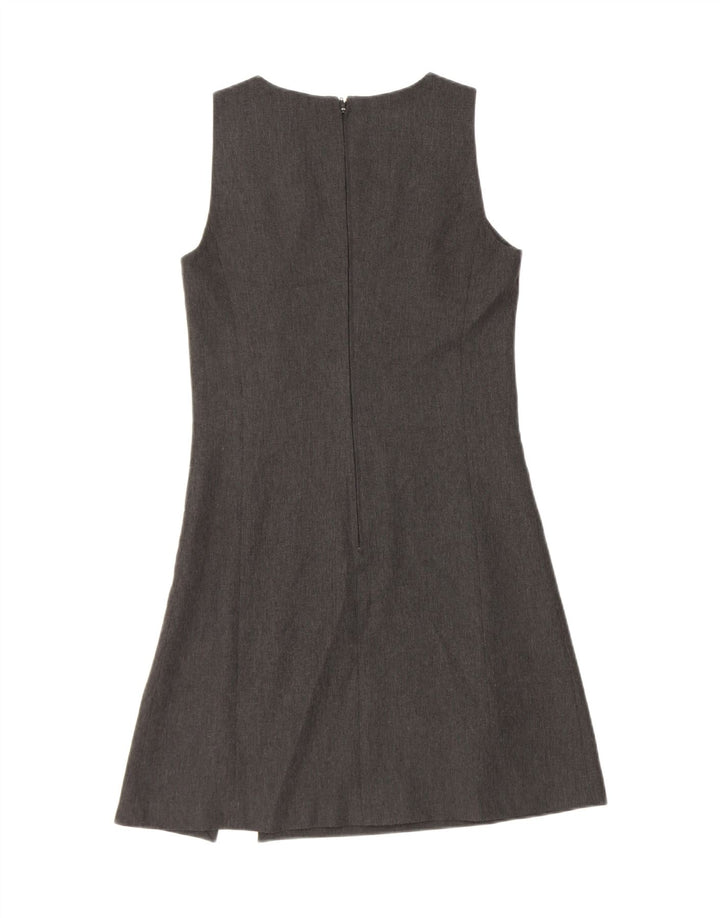 STEFANEL Womens Sleeveless A-Line Dress UK 10 Small Grey Polyester Vintage Stefanel and Second-Hand Stefanel from Messina Hembry 