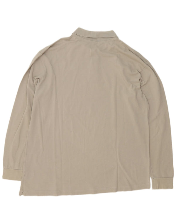 Kappa Mens Long Sleeve Regular Fit Polo Shirt 2XL Khaki Cotton