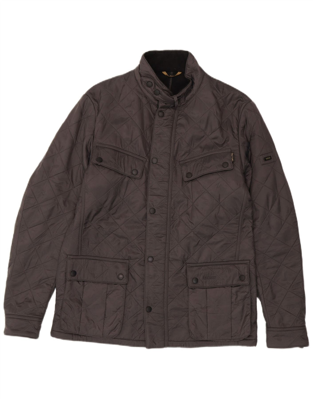 Barbour Herre quiltet jakke UK 40 Stor Grå Polyamid