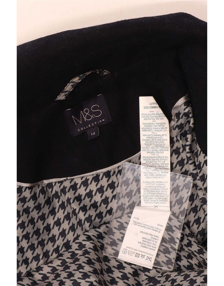 Marks & Spencer Chaqueta Bomber para Mujer UK 40 Grande Poliéster Azul Marino