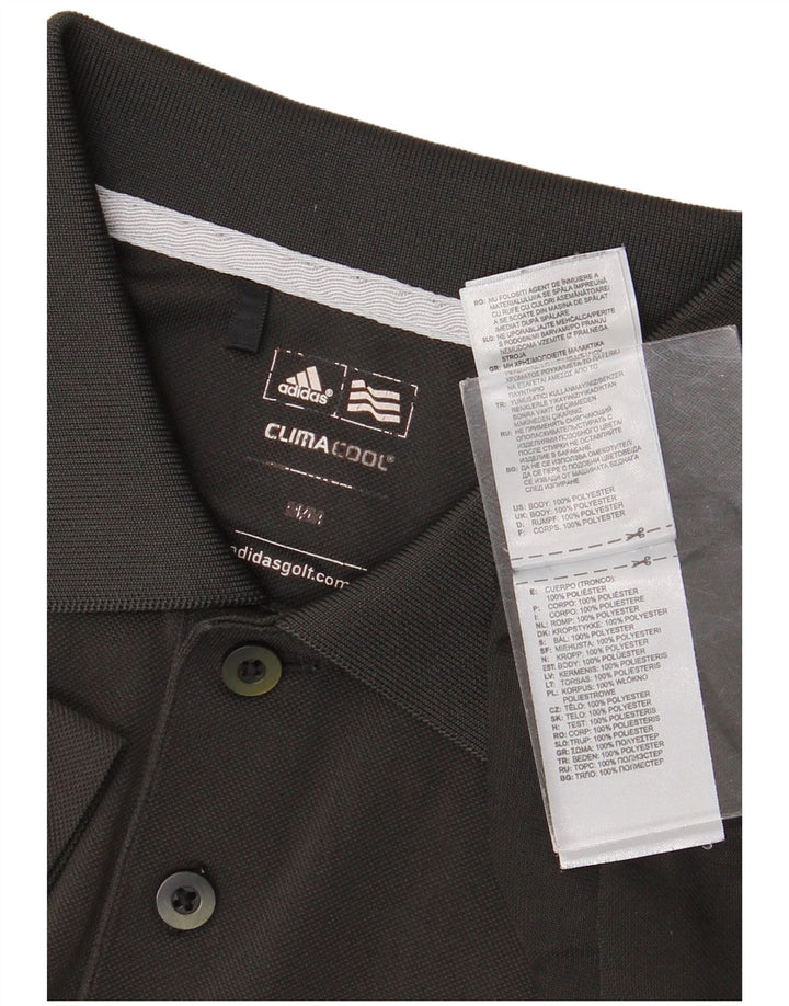 Adidas Mens Climacool Polo Shirt Medium Grey Polyester