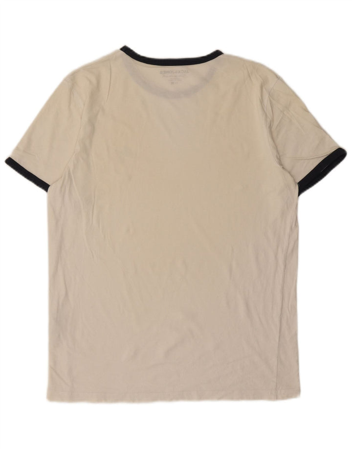 Jack & Jones Herre T-Shirt Top Medium Hvid Bomuld