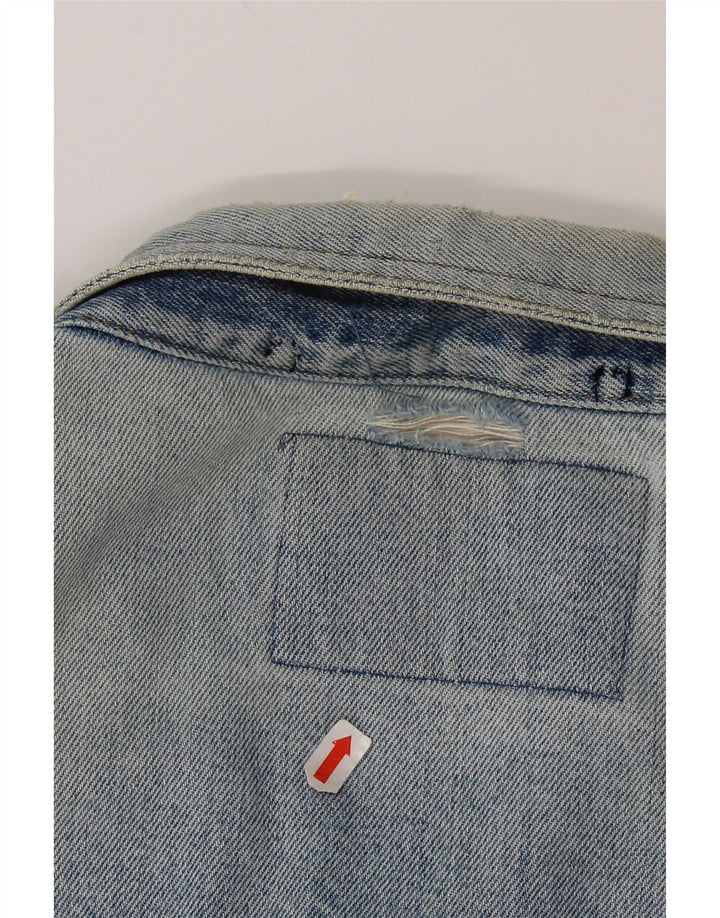 JEP'S Veste en jean surdimensionnée pour femme UK 10 Petit coton bleu