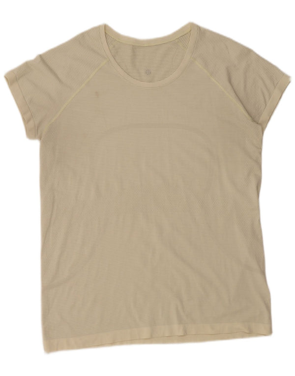 Lululemon Womens T-Shirt Top UK 16 Large Beige