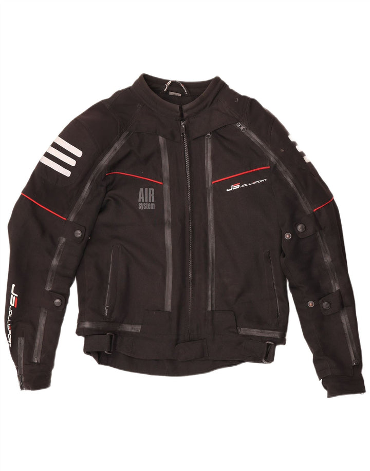 Jollisport Womens Motorcycle Racer Jacket UK 16 Large Black Polyester