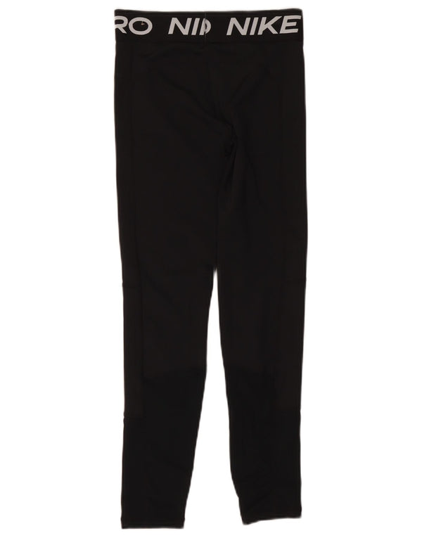 Leggings grafici Nike Dri Fit per ragazze 12-13 anni, grande, poliestere nero