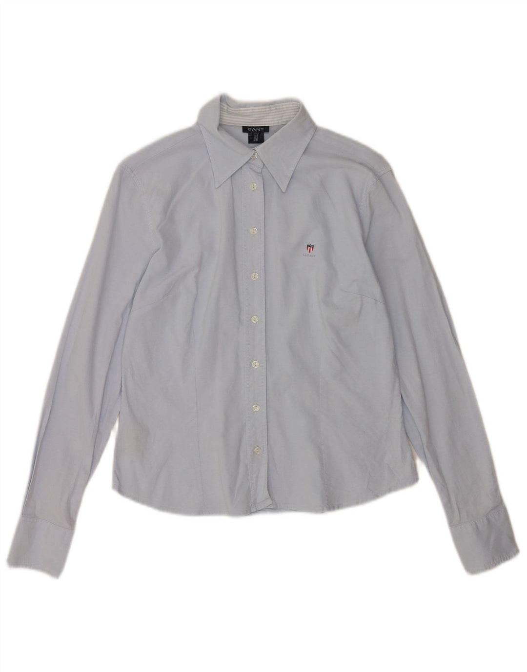 Gant Womens Shirt UK 12 Medium Blue Cotton