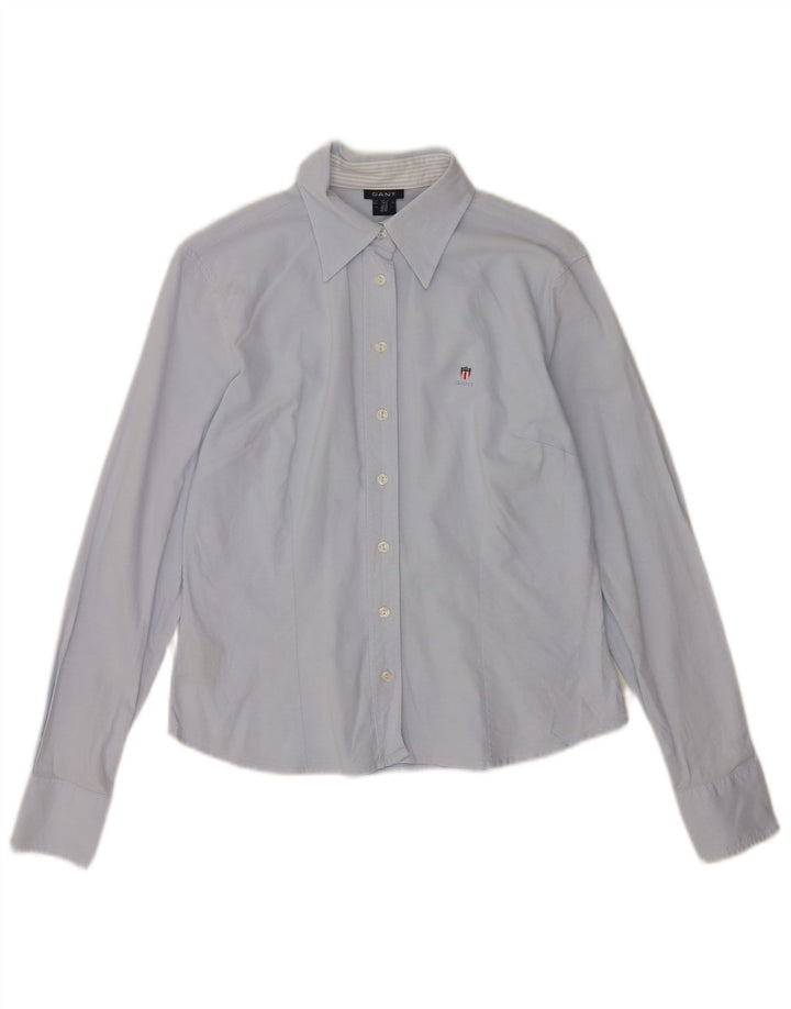 Gant Womens Shirt UK 12 Medium Blue Cotton