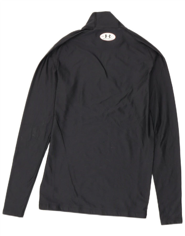 Under Armour Womens Compression Top Long Sleeve UK 14 Large Black Polyester