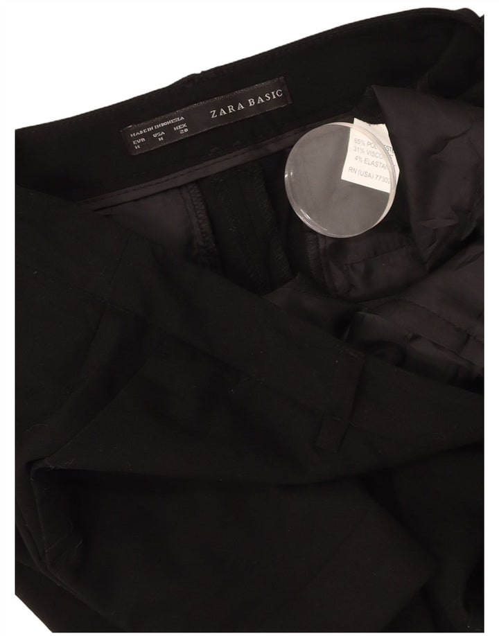 ZARA Womens Chino Shorts Medium W28 Black Polyester
