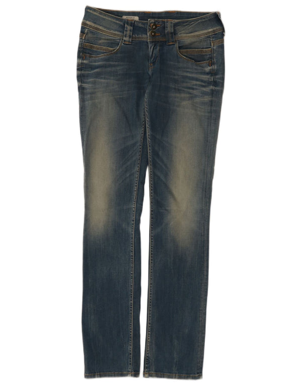 PEPE Jeans Damen Low Waist Regular Fit Slim W28 L34 Blaue Baumwolle