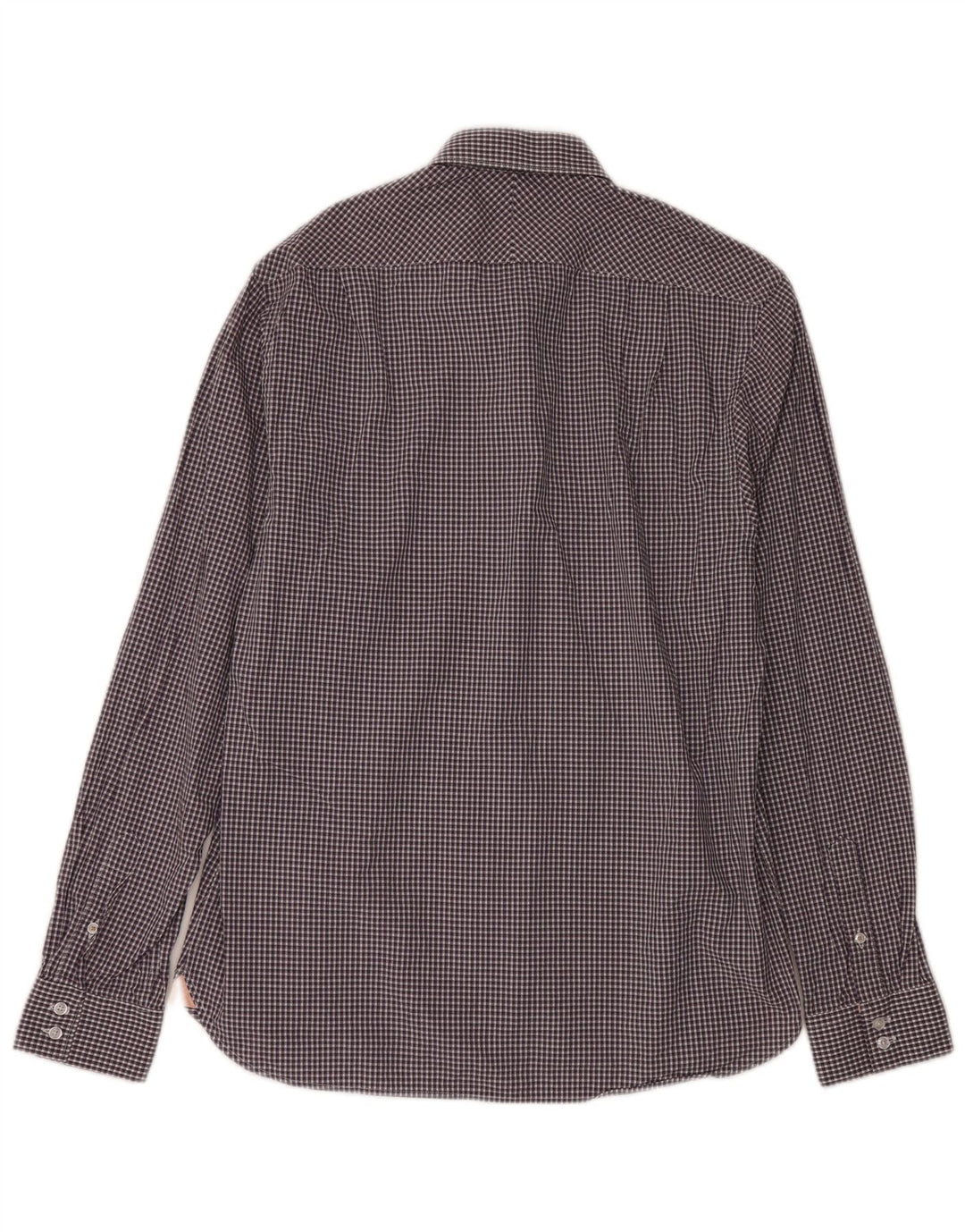 Ben Sherman Mens Shirt Size 16 Large Purple Gingham Cotton