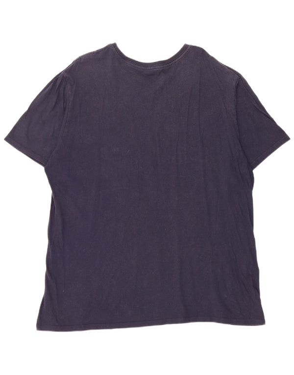 Nike Herre Athletic Cut Grafisk T-Shirt Top 2XL Navy Blue