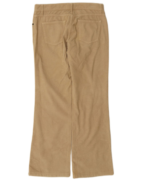 Benetton Γυναικείο Bootcut Κοτλέ παντελόνι IT 42 Medium W30 L30 Beige βαμβακερό