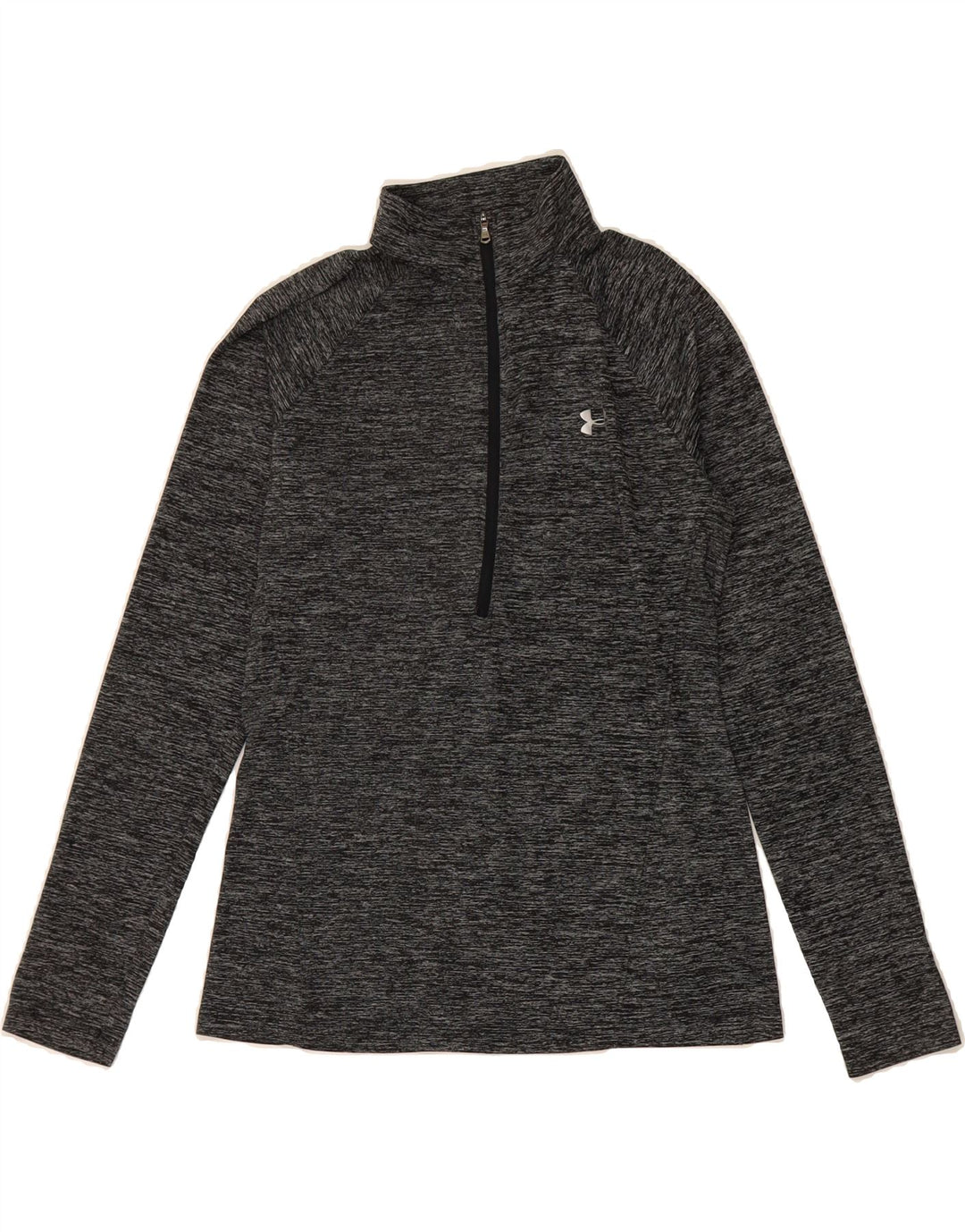 UNDER ARMOUR Womens Heat Gear Pullover Tracksuit Top UK 12 Medium Grey Vintage Under Armour and Second-Hand Under Armour from Messina Hembry 