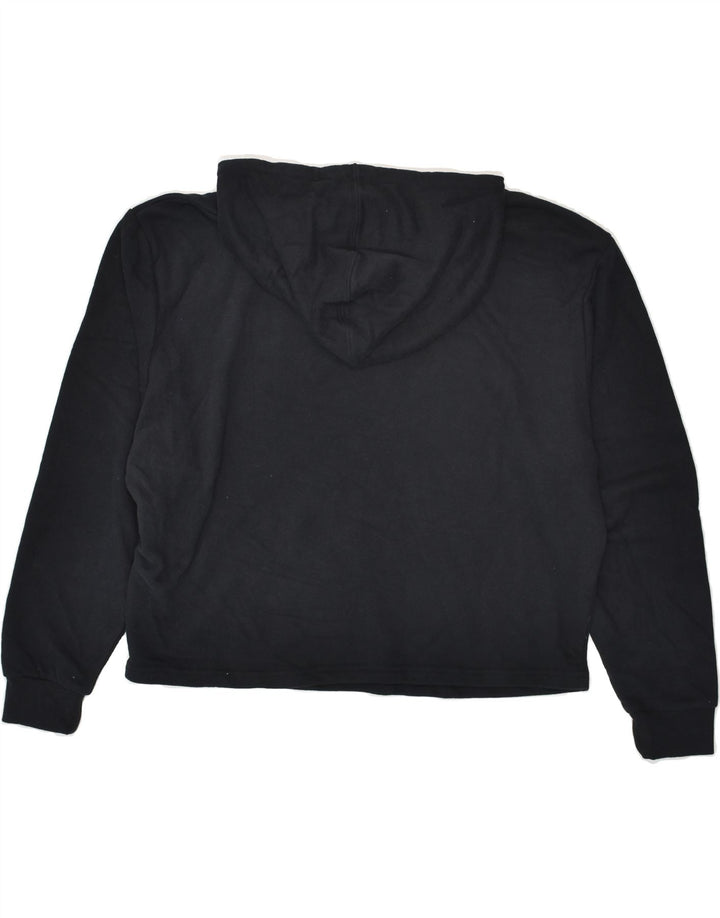 PUMA Womens Oversized Graphic Hoodie Jumper UK 18 XL Black Cotton | Vintage Puma | Thrift | Second-Hand Puma | Used Clothing | Messina Hembry 