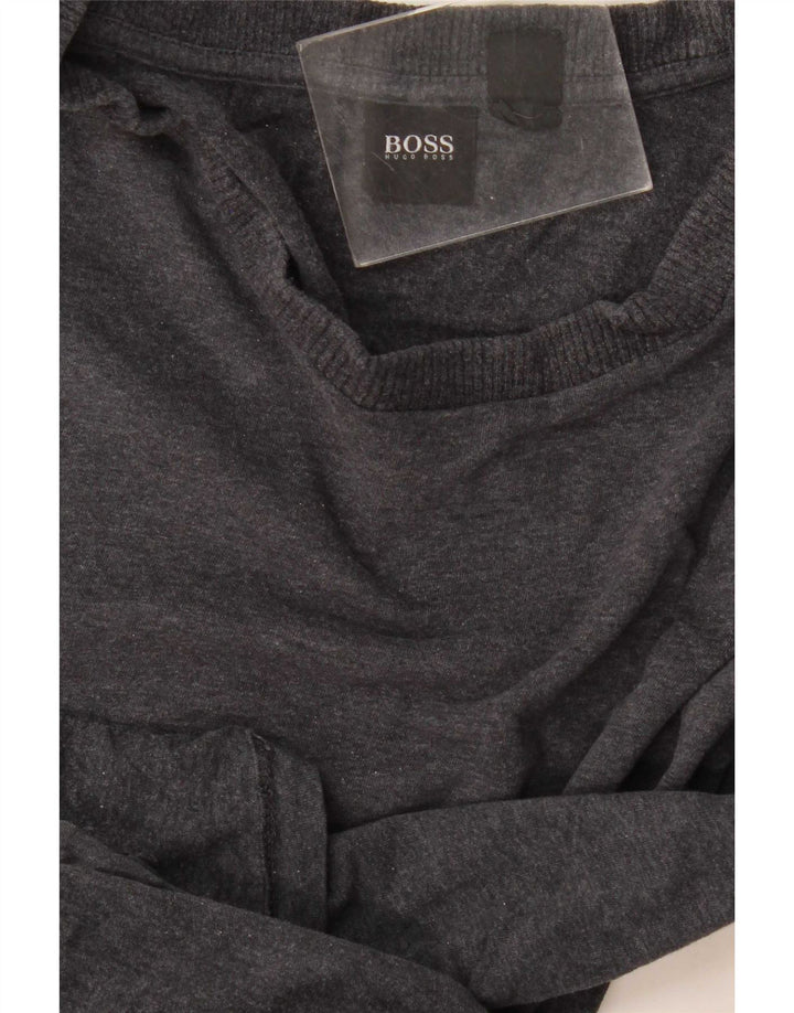 Hugo Boss Mens Top Long Sleeve Medium Grey