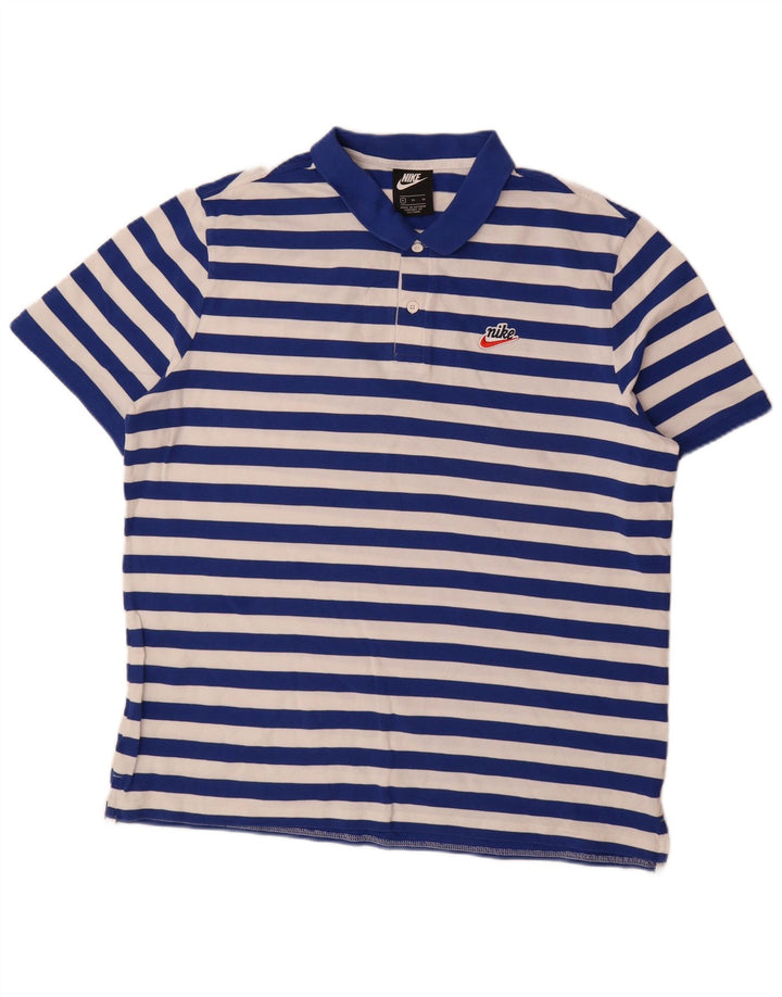 Nike Mens Polo Shirt XL Blue Cotton