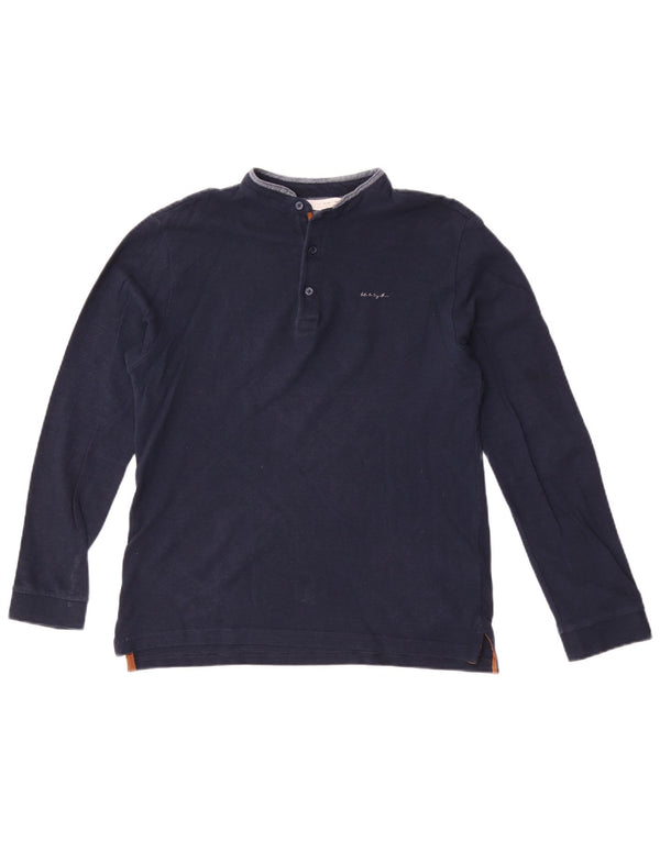 Zara Langarm-Poloshirt für Jungen, 11–12 Jahre, marineblaue Baumwolle