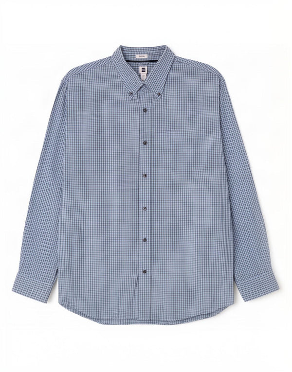 Gap Mens Classic Fit Shirt 2XL Blue Gingham Cotton