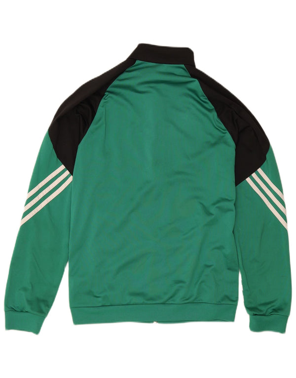 Giacca da ginnastica da uomo Adidas Small Green Colourblock in poliestere