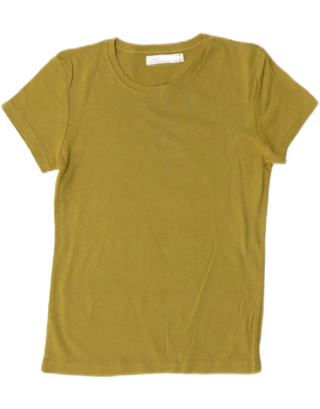ZARA Womens Basic T-Shirt Top UK 12 Medium Green Vintage Zara and Second-Hand Zara from Messina Hembry 