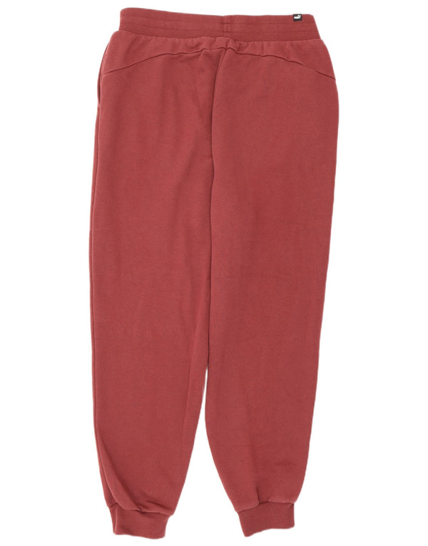 Puma Mens Tracksuit Trousers Joggers Large Burgundy Cotton