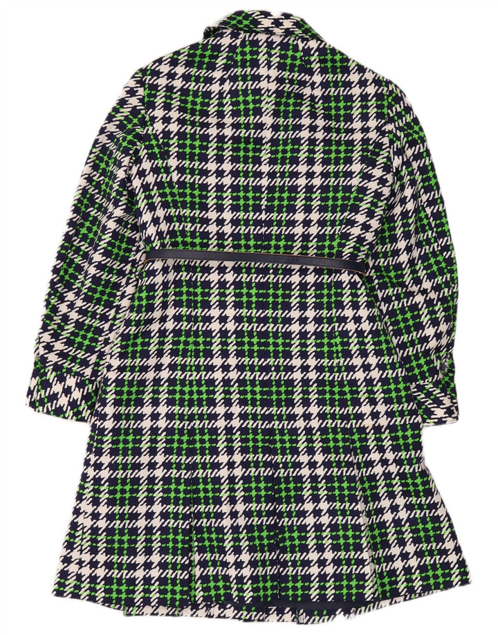 Delmod Damenmantel IT 40 Small Green Check Polyester