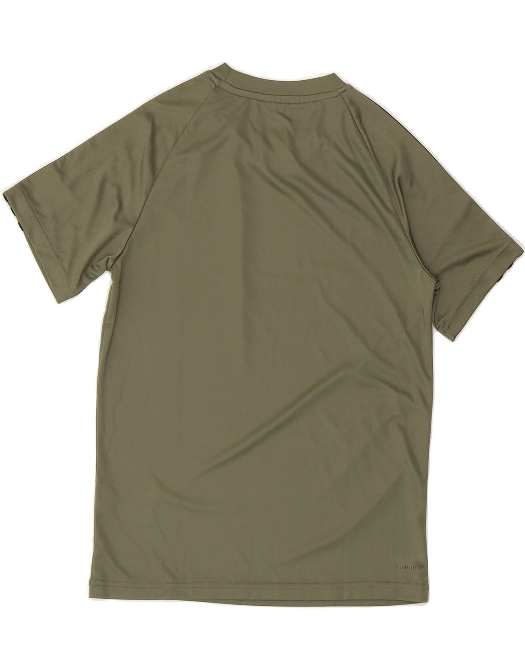 ADIDAS Boys Climalite T-Shirt Top 11-12 Years Khaki Polyester Vintage Adidas and Second-Hand Adidas from Messina Hembry 