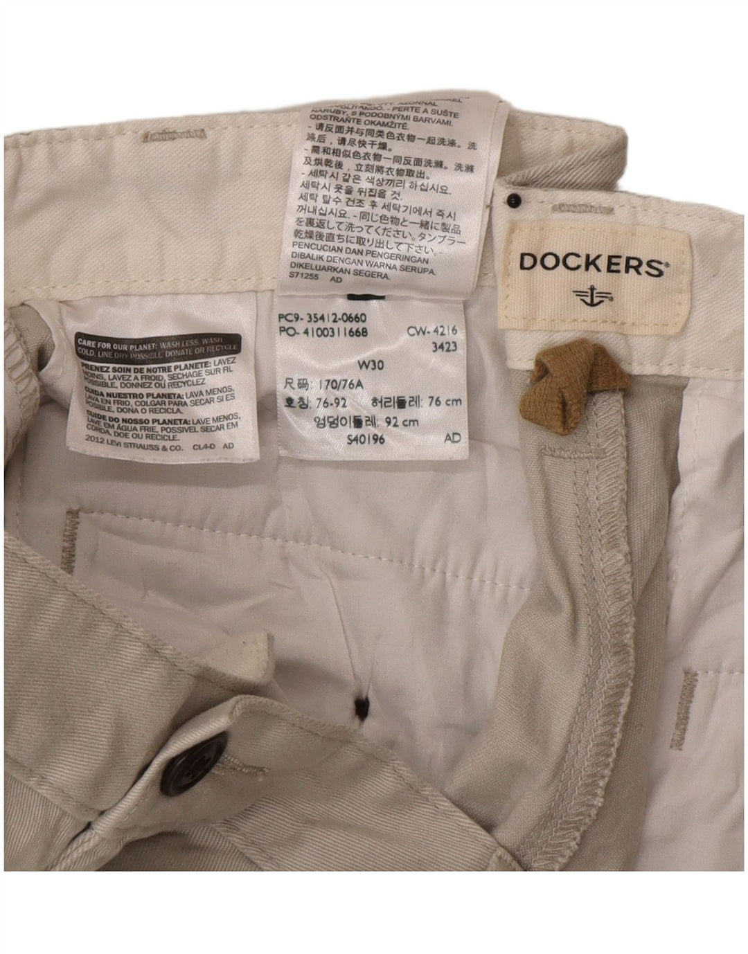Dockers Herre Cargo Shorts W30 Medium Beige Bomuld