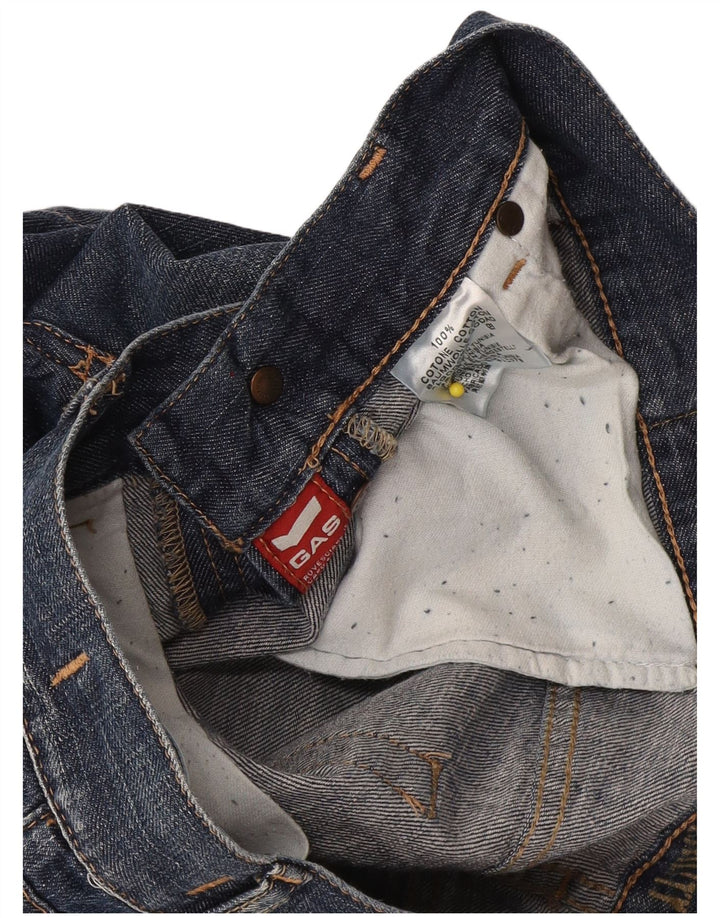 Gas Mens Denim Shorts W30 Medium Navy Blue Cotton