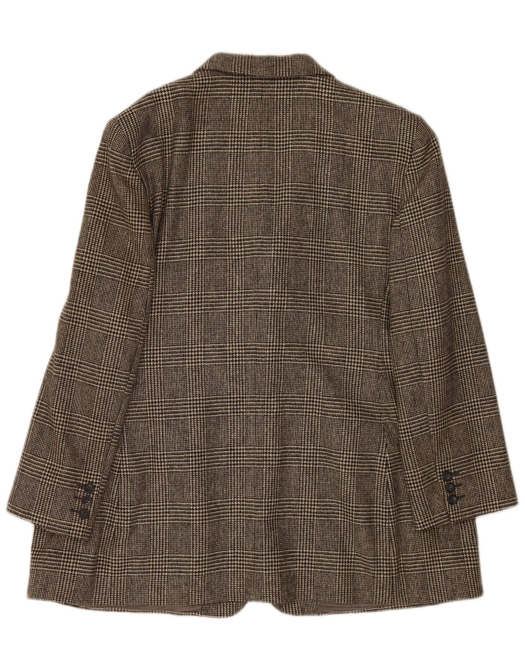 DAKS Dame 4 Button Blazer Jacket UK 18 XL Grå Ternet New Wool