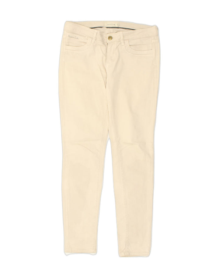 MASSIMO DUTTI Womens Skinny Jeans EU 38 Small W32 L29 Beige Cotton | Vintage Massimo Dutti | Thrift | Second-Hand Massimo Dutti | Used Clothing | Messina Hembry 