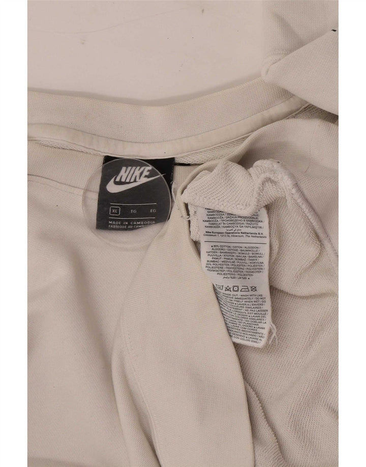 Felpa grafica da uomo Nike Felpa XL in cotone bianco