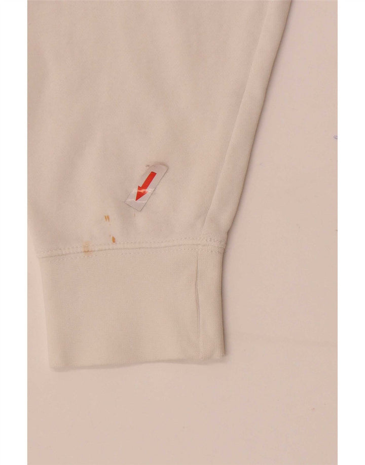 Nike Mens Hoodie Jumper Medium White Cotton