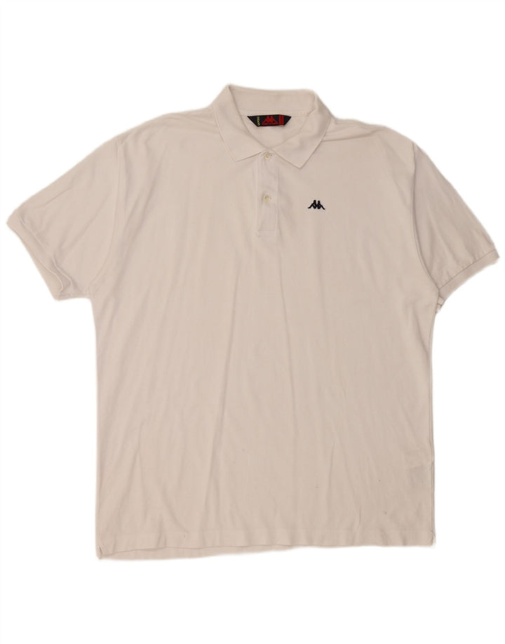KAPPA Mens Polo Shirt 3XL White Cotton