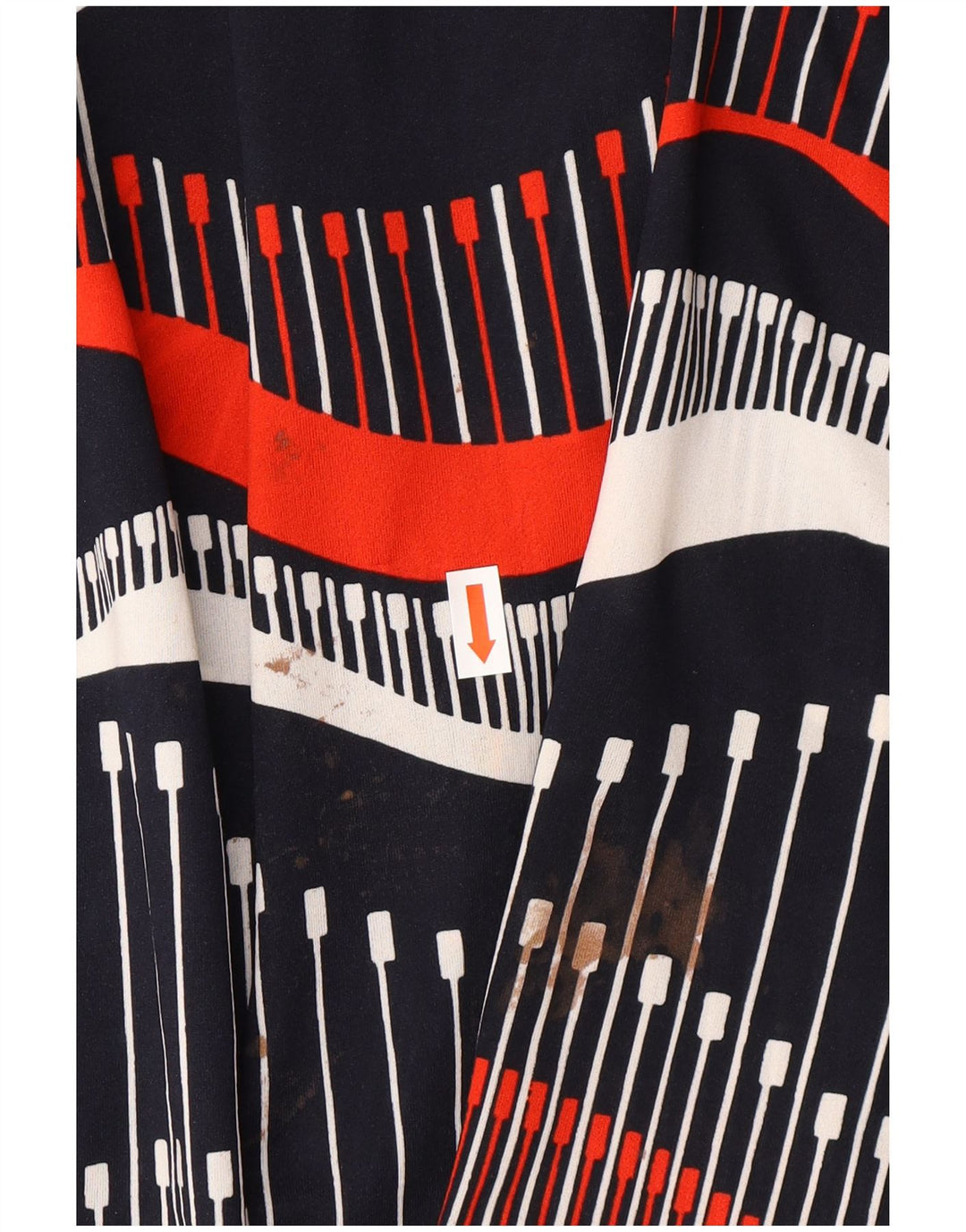 ROSLEIN Womens Strapless Dress UK 8 Small Navy Blue Geometric