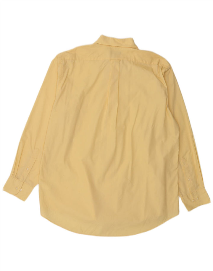 IZOD Mens Shirt Size 17 XL Yellow Cotton