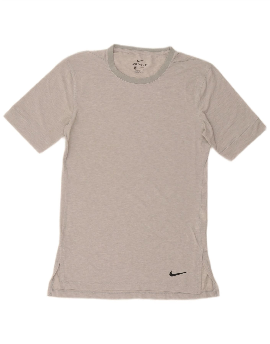 NIKE Mens Dri Fit T-Shirt Top Small Grey Polyester
