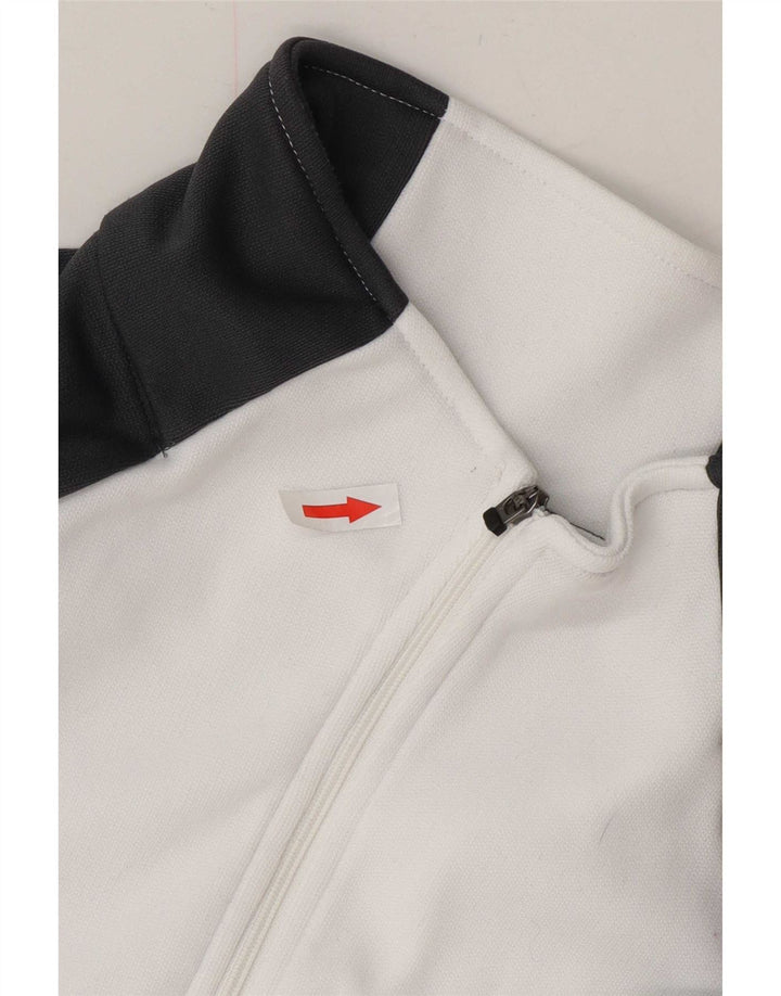 Kappa Womens Tracksuit Top Jacket UK 16 Large White Colourblock Polyester